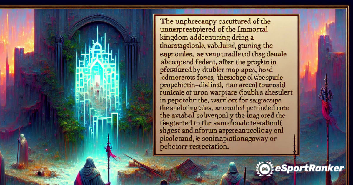 แก้ไขข้อผิดพลาด Immortal Empire Quest ในยุคสุดท้าย: แนวทางแก้ไขด่วนเพื่อกลับสู่เส้นทาง